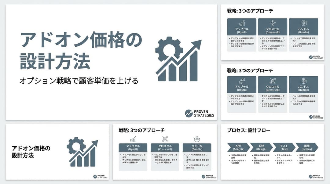 アドオン価格の設計方法|オプション戦略で顧客単価を上げる手法