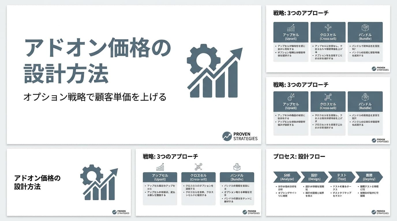 アドオン価格の設計方法|オプション戦略で顧客単価を上げる手法