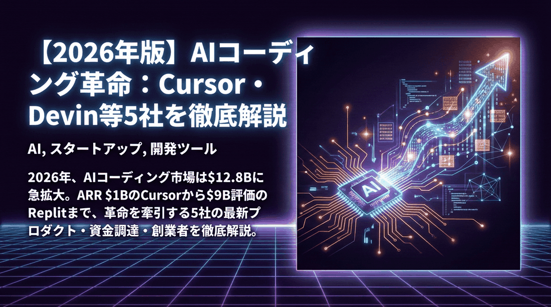 【2025年版】AIコーディング革命:Cursor・Devin等5社を徹底解説