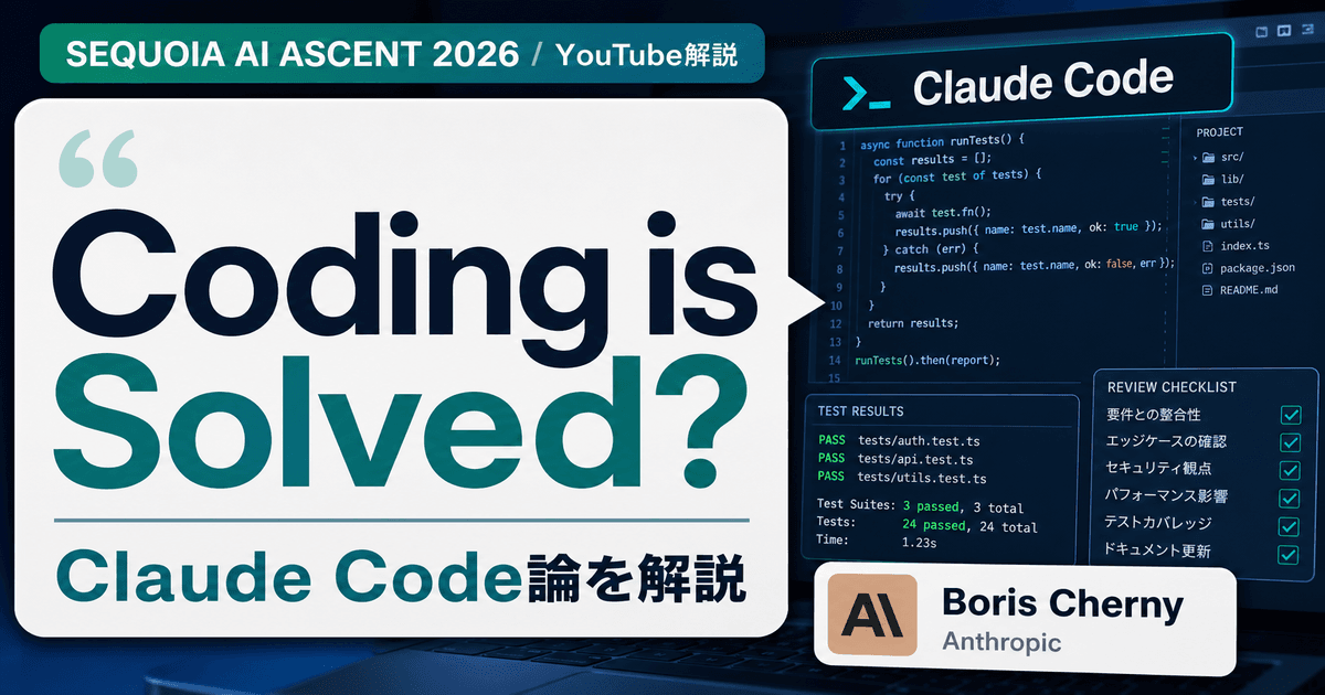 Anthropic Boris Cherny『Coding Is Solved』の本当の意味