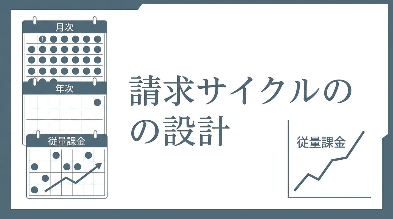 請求サイクルの設計:月次・年次・従量課金の組み合わせ