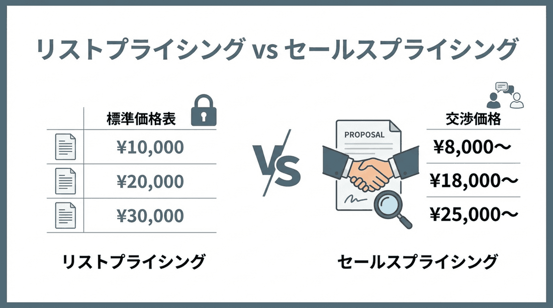 リストプライシング vs セールスプライシング:いつ、どちらを使う?