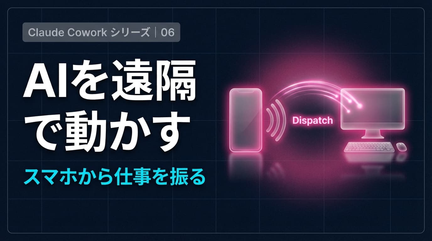 Claude Cowork Dispatch活用術 — スマホから自宅PCのAIを遠隔操作する5つのシナリオ