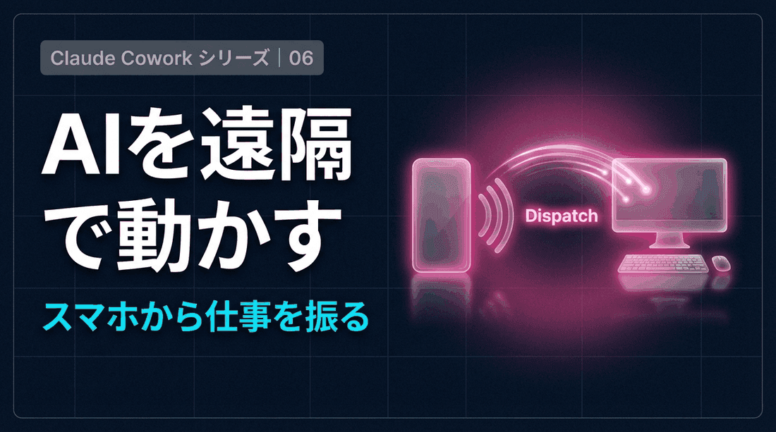Claude Cowork Dispatch活用術 — スマホからPC上のClaudeへタスクを依頼する5つのシナリオ