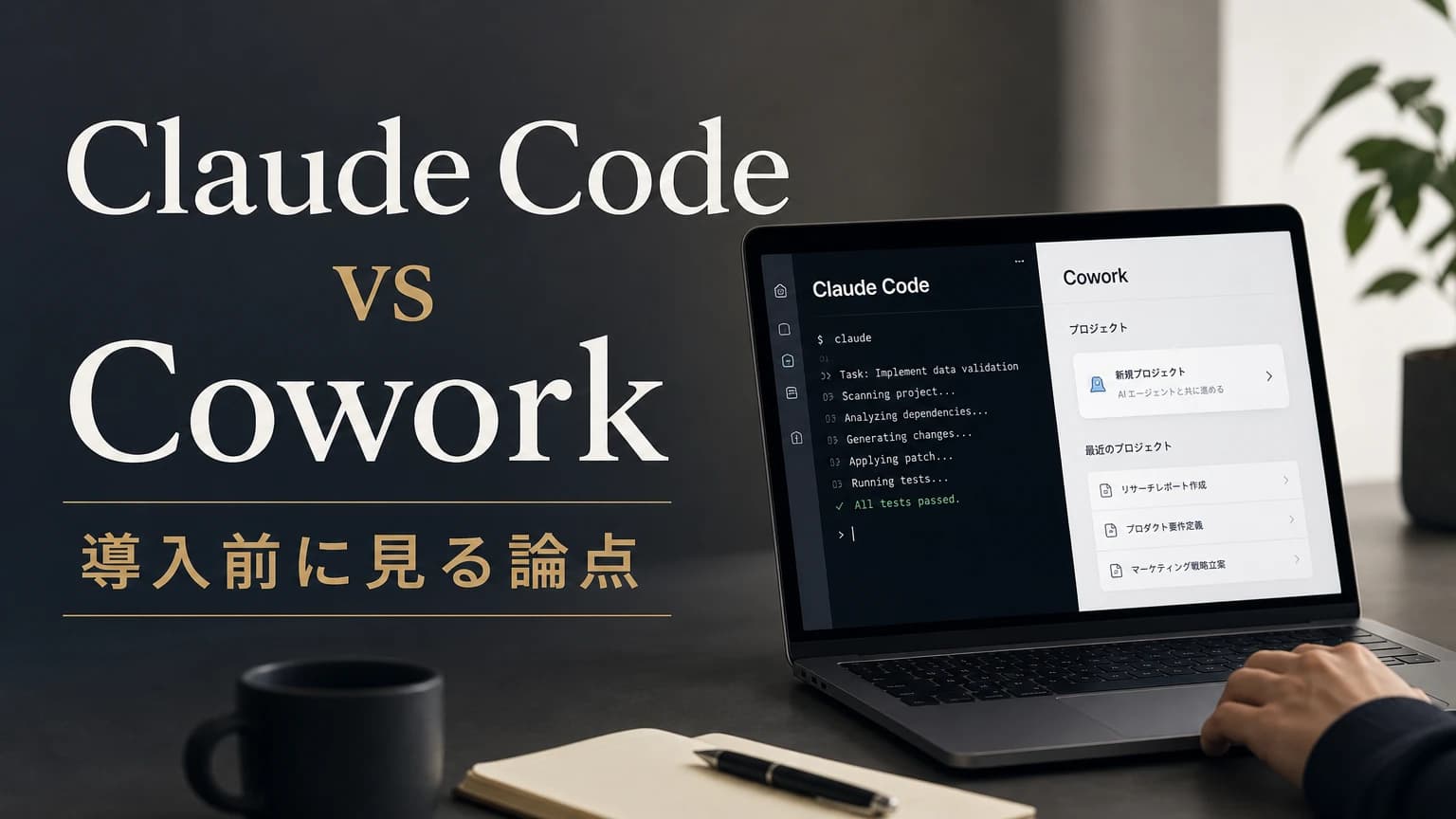 Claude Code vs Cowork — 機能比較より先に知るべき使い分け