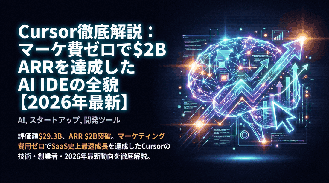 Cursor徹底解説:マーケ費ゼロで$2B ARRを達成したAI IDEの全貌【2026年最新】