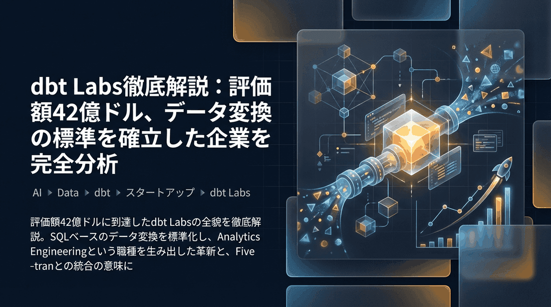 dbt Labs徹底解説:評価額42億ドル、データ変換の標準を確立した企業を完全分析