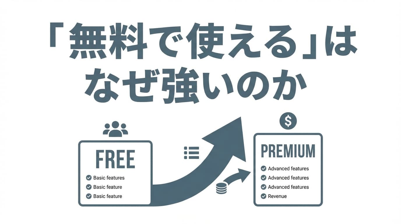 「無料で使える」はなぜ強いのか【Slack・Zoom・Notionの設計】