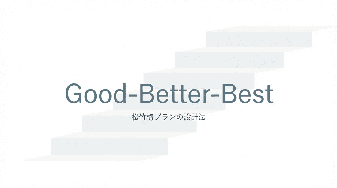 Good-Better-Best価格戦略:中間プラン60%選択の心理原則