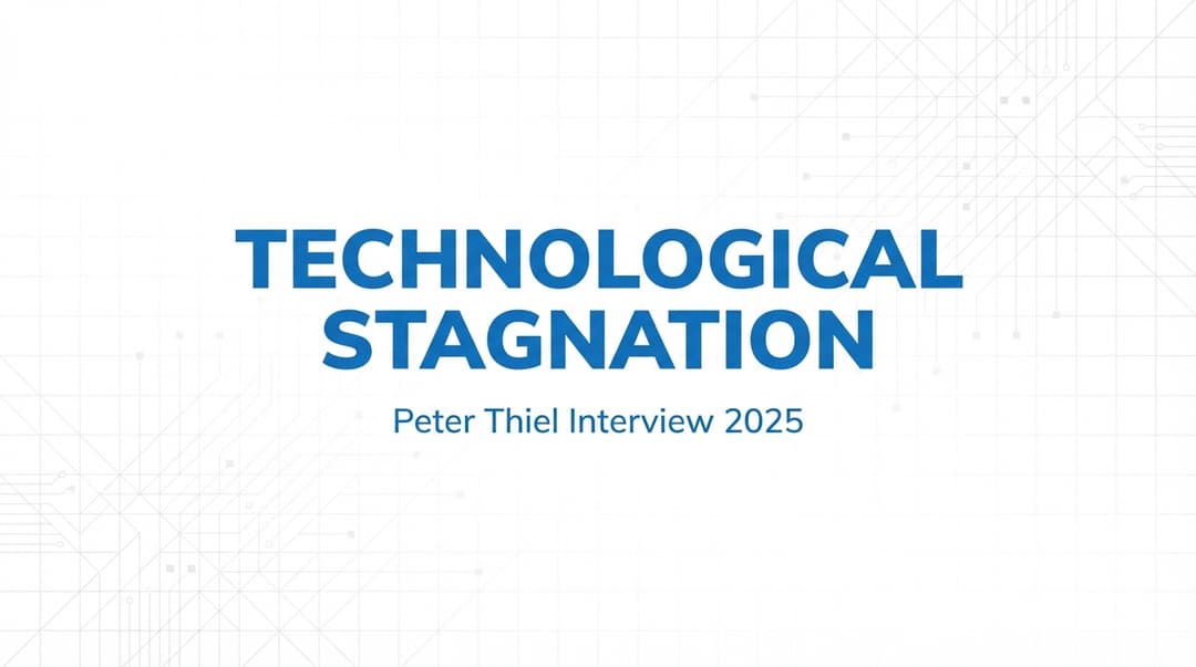 Peter Thiel「技術停滞は続く」AI懐疑論と反キリストの警告