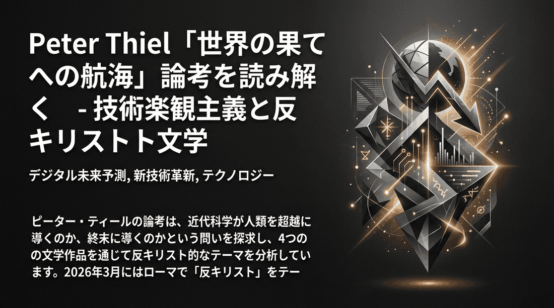 Peter Thiel「世界の果てへの航海」論考を読み解く - 技術楽観主義と反キリスト文学
