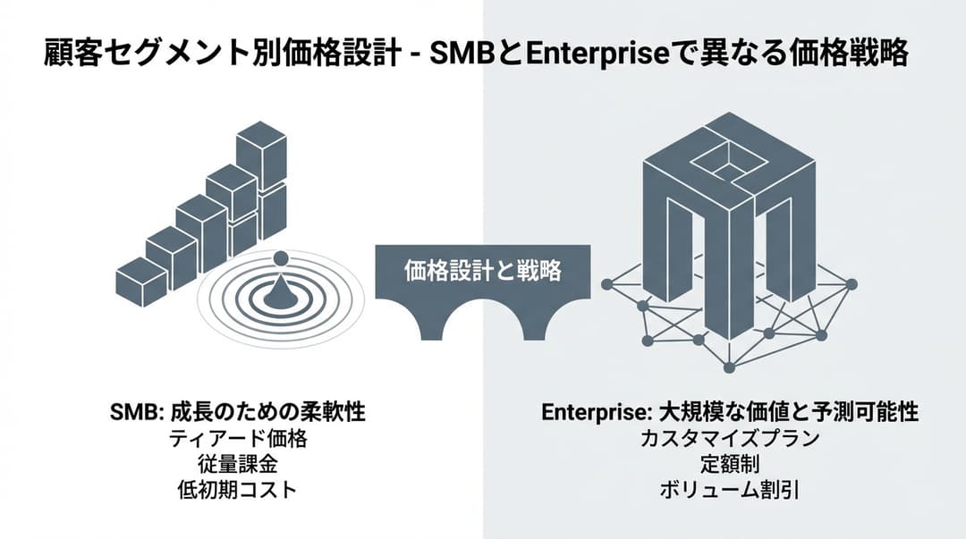 顧客セグメント別価格設計|SMB・エンタープライズで異なる戦略と事例