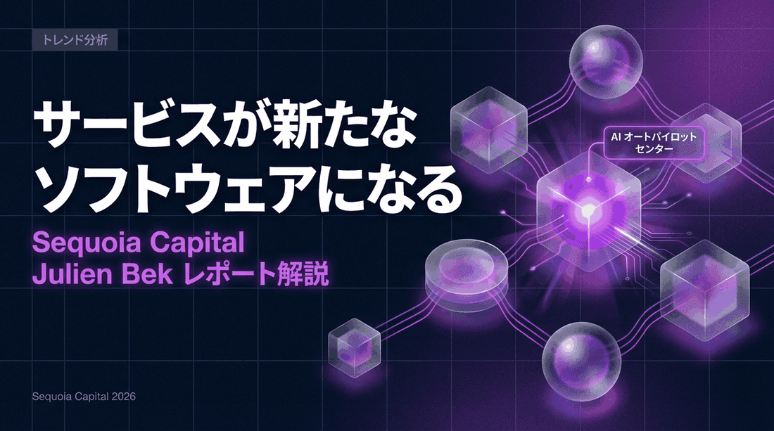 Sequoia「Services: The New Software」──AIはツールを売るな、仕事を売れ