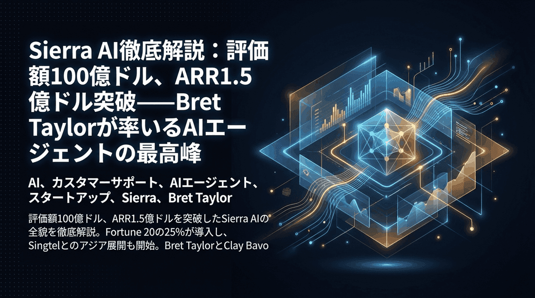 Sierra AI徹底解説:評価額100億ドル、ARR1.5億ドル突破——Bret Taylorが率いるAIエージェントの最高峰